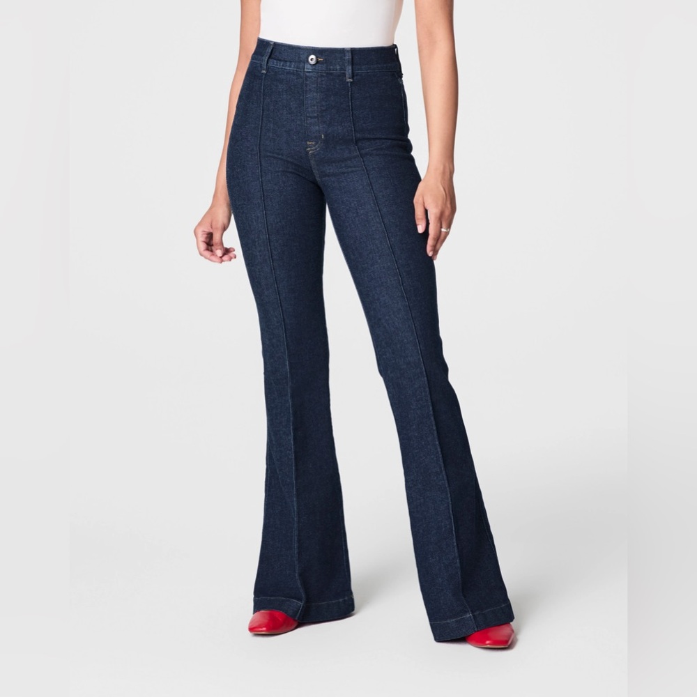 SPANX Pintuck Flare Jeans